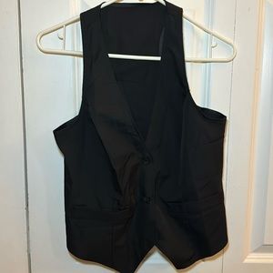 Vintage Black Blazer Vest